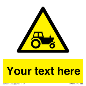 Custom warning farm machinery